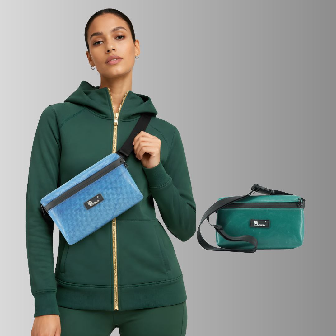 Bauchtasche aus recycelter LKW-Plane | Unisex | Crossbody tragbar | Handgemacht