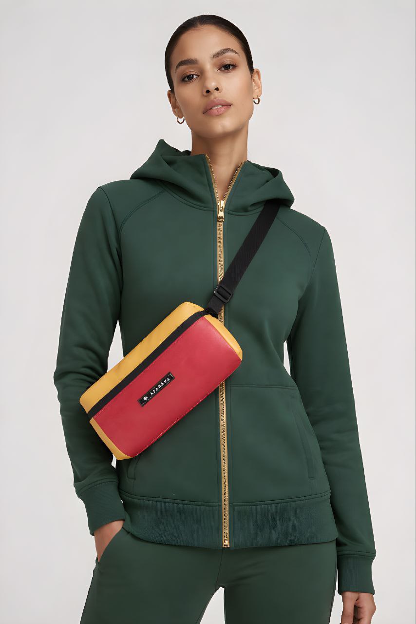 4-Ekig Bauchtasche aus recycelter LKW-Plane | Unisex | Crossbody tragbar | Handgemacht