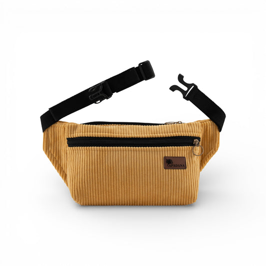 4-Eckig – Nachhaltige Cord-Bauchtasche mit 3 Fächern