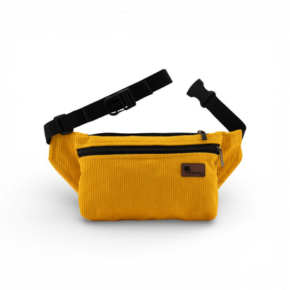 4-Eckig – Nachhaltige Cord-Bauchtasche mit 3 Fächern