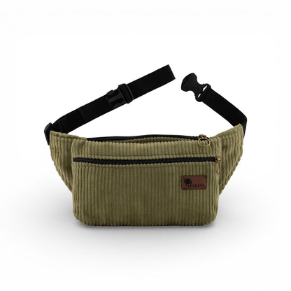 4-Eckig – Nachhaltige Cord-Bauchtasche mit 3 Fächern