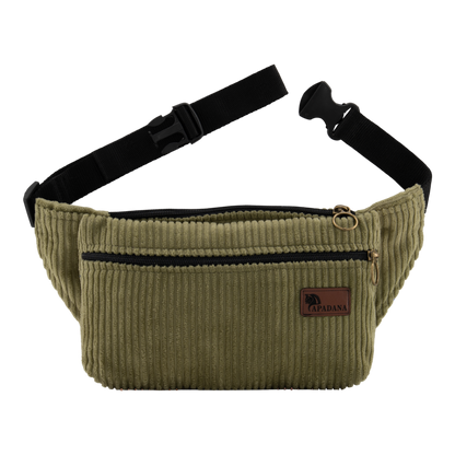 4-Eckig – Nachhaltige Cord-Bauchtasche mit 3 Fächern