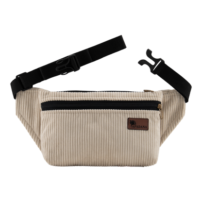 4-Eckig – Nachhaltige Cord-Bauchtasche mit 3 Fächern