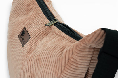 Umhängetasche aus Cord Beige | Crossbody Bag Unisex | 2 Fächer | Handgemacht