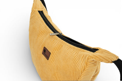 Umhängetasche aus Cord Beige | Crossbody Bag Unisex | 2 Fächer | Handgemacht