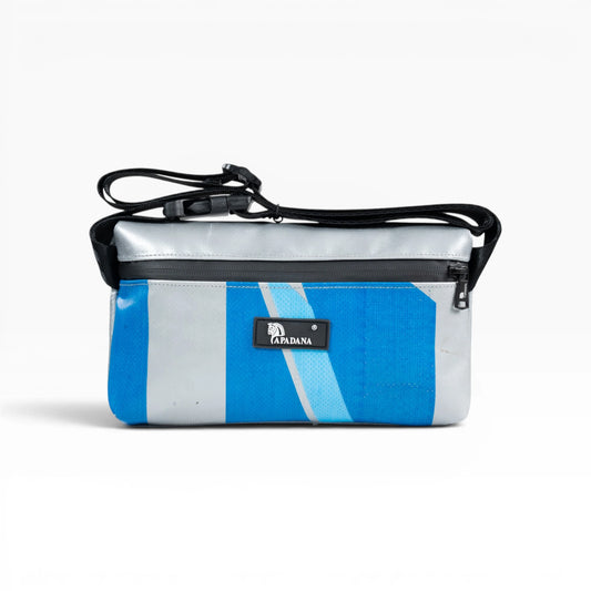 4-Ekig Bauchtasche aus recycelter LKW-Plane | Unisex | Crossbody tragbar | Handgemacht