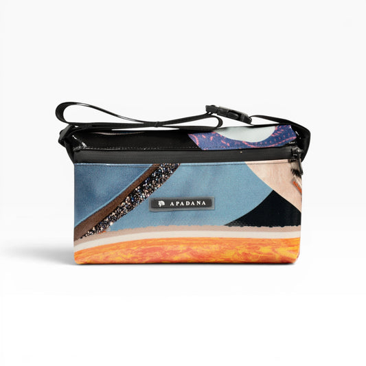 4-Ekig Bauchtasche aus recycelter LKW-Plane | Unisex | Crossbody tragbar | Handgemacht