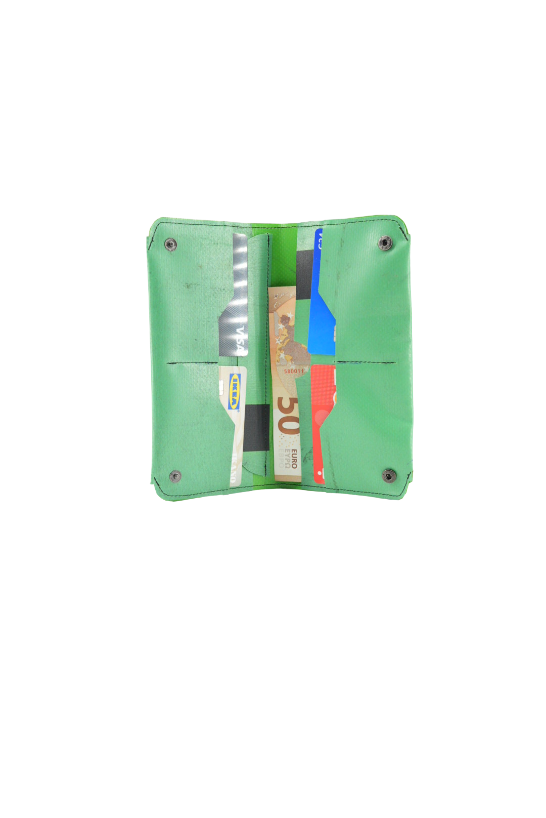 Portemonnaie aus LKW-Plane – Upcycling Geldbörse Unisex – Handgemacht mit Kartenfächern