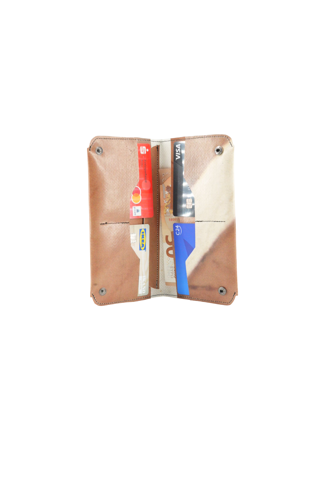 Portemonnaie aus LKW-Plane – Upcycling Geldbörse Unisex – Handgemacht mit Kartenfächern
