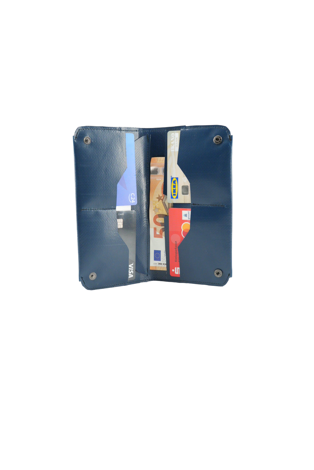 Portemonnaie aus LKW-Plane – Upcycling Geldbörse Unisex – Handgemacht mit Kartenfächern