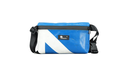 4-Ekig Bauchtasche aus recycelter LKW-Plane | Unisex | Crossbody tragbar | Handgemacht