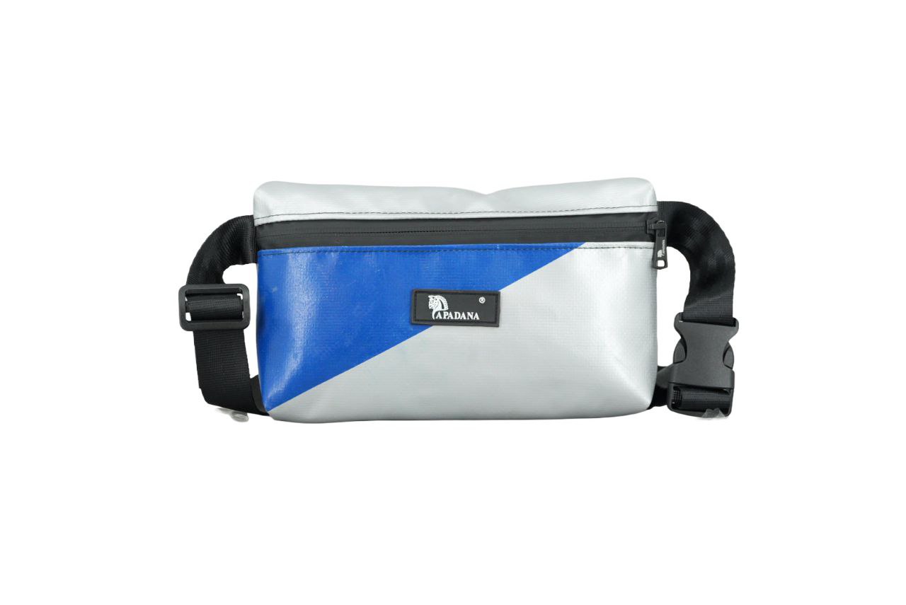 4-Ekig Bauchtasche aus recycelter LKW-Plane | Unisex | Crossbody tragbar | Handgemacht