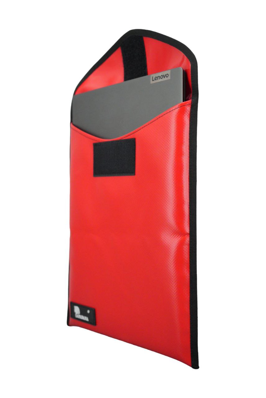 Laptop Tasche 10–13 Zoll aus recycelter LKW-Plane | Handgemachte Notebook Hülle
