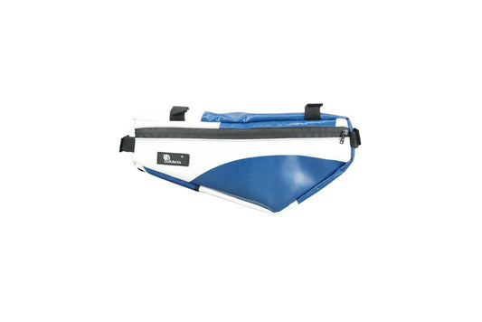 2in1 Fahrrad Rahmentasche & Umhängetasche – 45×20×6 cm – Recycelte LKW-Plane – Handgemacht