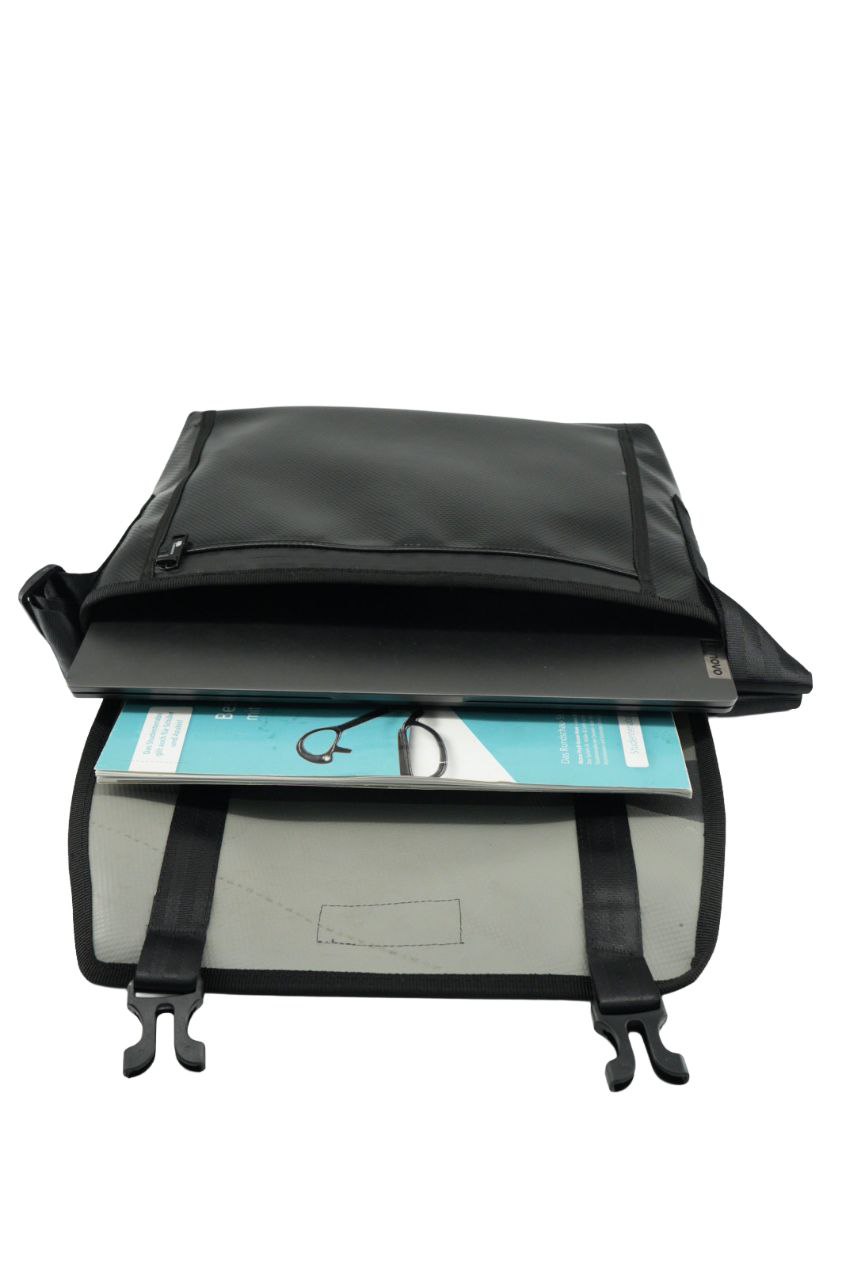 Laptop Tasche aus recycelter LKW-Plane | 13–14 Zoll | Handgemacht | Umhängetasche Unisex